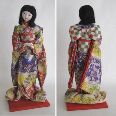 Antique Japanese Costume Doll, Young Lady, Taisho